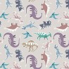 100% Cotton Fabric Lewis & Irene Glow in The Dark Colourful Dinosaur Dinos