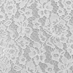 Plain Corded Lace Fabric John Louden Floral Flower Dress Bridal Wear 146cm Wide White