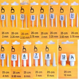 Pony 25cm Single Point Knitting Needles 2mm - 15mm