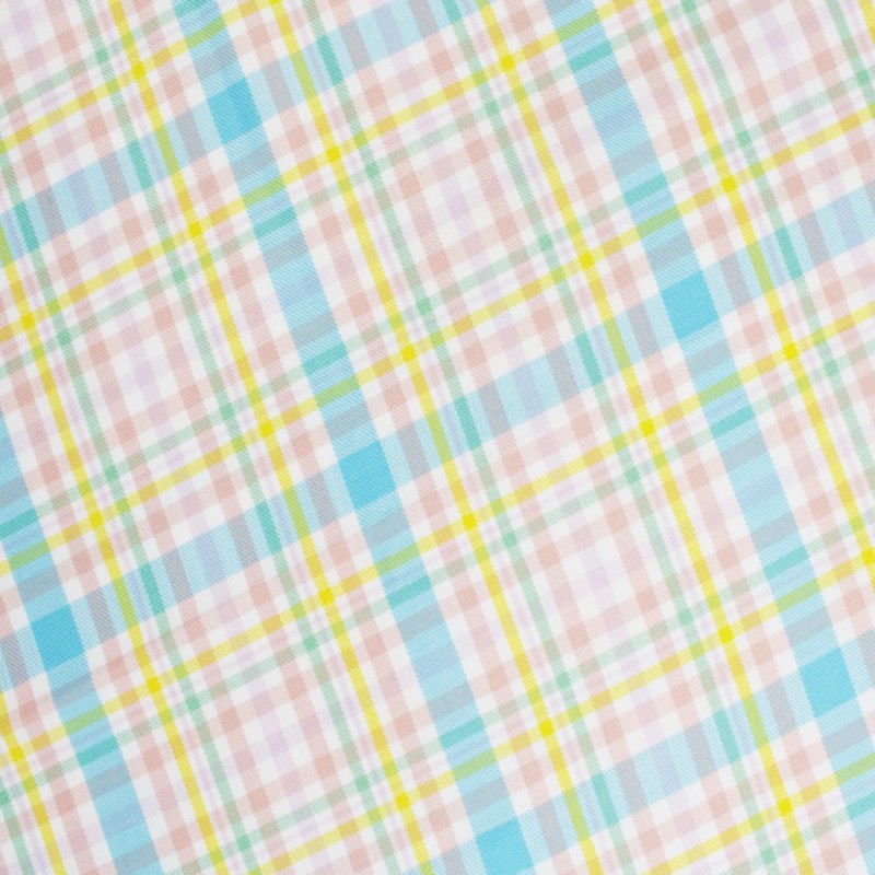 Bright Rainbow Tartan - Polyviscose – Grid Fabrics