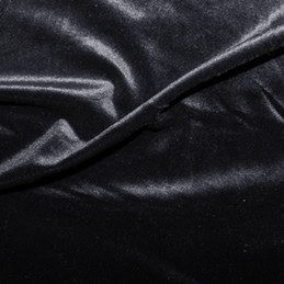 Plain Velour Velvet Fabric Spandex Stretch Luxurious 150cm wide black