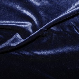 Plain Velour Velvet Fabric Spandex Stretch Luxurious 150cm wide Navy