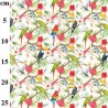 SALE 100% Cotton Fabric John Louden Parrots Cockatoos Tropical Bird Floral 150cm Wide
