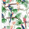 100% Cotton Fabric Gone Wild Parrots Birds Animals Rainforest Parrot
