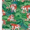 100% Cotton Fabric Gone Wild Tigers Animals Rainforest Tiger Big Cats