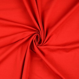 Cotton Rich Plain Jersey Fabric Soft Dressmaking Stretch Material 150cm Wide red