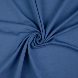 Cotton Rich Plain Jersey Fabric Soft Dressmaking Stretch Material 150cm Wide french blue
