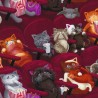 100% Cotton Fabric Timeless Treasures Cats At The Cinema Theatre Cat