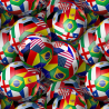 100% Cotton Digital Fabric Large World Cup Football Flags Sports
