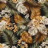 100% Cotton Poplin Fabric Rose & Hubble Palm Leaves Tropical Florals