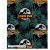 100% Cotton Fabric Jurassic Park Logo Dinosaur Dino Palm Trees
