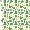 100% Cotton Digital Fabric Rose & Hubble St Patricks Day Luck Of The Irish