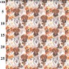 100% Cotton Digital Fabric Rose & Hubble Happy Dog Faces