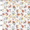 100% Cotton Digital Fabric Rose & Hubble Floral Kittens Cats