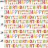 100% Cotton Digital Fabric Rose & Hubble Happy Birthday Cupcakes