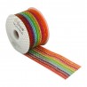 Eleganza Ribbon Deco Mesh Metallic Rainbow Stripe Pride 63mm