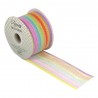 Eleganza Ribbon Deco Mesh Pastel Rainbow Stripe Pride 63mm