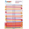 Pony 18cm Assorted Set Childrens Plastic Knitting Needles