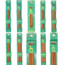 Pony 20cm Bamboo Sets of 5 Wooden Knitting Needles Pins