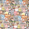 100% Cotton Digital Fabric Rose & Hubble Cuddles and Co Plushies Animals