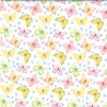 100% Cotton Digital Fabric Rose & Hubble Watercolour Butterflies Floral Bug