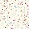 100% Cotton Fabric Nutex Birdsong Butterfly Bee Floral Flower Woodland Forest