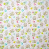 100% Cotton Digital Fabric Easter Bunny Egg Floral Butterfly 140cm Wide