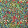 100% Cotton Digital Fabric Gustav Klimt's Field Of Poppies Floral 140cm Wide