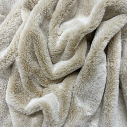 Plain Plush Fur Fabric Fancy Dress 100% Polyester Crafty Material 150cm Wide - Camel Frost
