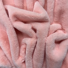 Plain Plush Fur Fabric Fancy Dress 100% Polyester Crafty Material 150cm Wide - Blush