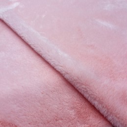 Plain Plush Fur Fabric Fancy Dress 100% Polyester Crafty Material 150cm Wide - Blush