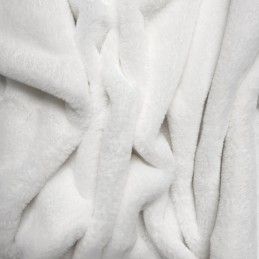 Plain Plush Fur Fabric Fancy Dress 100% Polyester Crafty Material 150cm Wide - Winter White