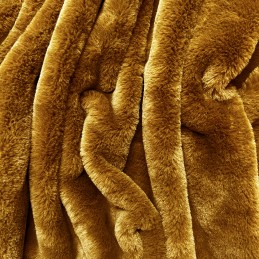 Plain Plush Fur Fabric Fancy Dress 100% Polyester Crafty Material 150cm Wide - Honey