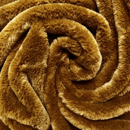 Plain Plush Fur Fabric Fancy Dress 100% Polyester Crafty Material 150cm Wide - Honey