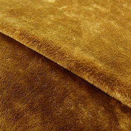 Plain Plush Fur Fabric Fancy Dress 100% Polyester Crafty Material 150cm Wide - Honey