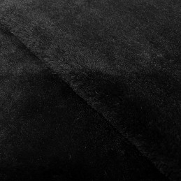Plain Plush Fur Fabric Fancy Dress 100% Polyester Crafty Material 150cm Wide - Black