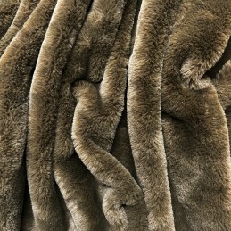 Plain Plush Fur Fabric Fancy Dress 100% Polyester Crafty Material 150cm Wide - Chocolate