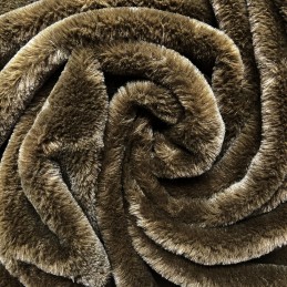 Plain Plush Fur Fabric Fancy Dress 100% Polyester Crafty Material 150cm Wide - Chocolate