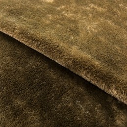 Plain Plush Fur Fabric Fancy Dress 100% Polyester Crafty Material 150cm Wide - Chocolate