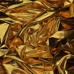 Jersey Foil Craft Metallic Look Dressmaking Fabric Stretchy 147cm Wide - Gold