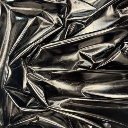 Jersey Foil Craft Metallic Look Dressmaking Fabric Stretchy 147cm Wide - Black