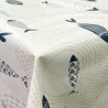 Italian PVC Fish Sea Print Embossed Craft Fabric Tablecloth Fabric 140cm Wide