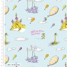 100% Organic Cotton Fabric Dr Seuss Books Off & Away Kids Cartoon