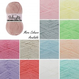 King Cole Baby Glitz DK Double Knit Pastel Colours Weight 100g 