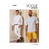 Vogue Patterns V1895 Men's Shirts, Shorts and Trousers Co-ord