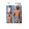 Vogue Patterns V1897 Men's Swimsuits and Tank Top Swimming Trunks Speedos