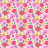 100% Cotton Poplin Fabric Rose & Hubble Bright Floral Flower Bagford Street