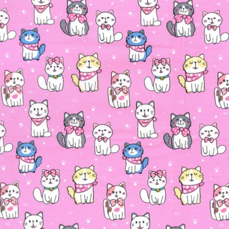 100% Cotton Poplin Fabric Rose & Hubble Cute Kitties Cat Kittens ...