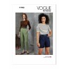 Vogue Patterns V1900 Misses' Shorts and Trousers Clothing Set T-shirt