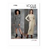Vogue Patterns V1906 Misses' Dress Casual Clothing Midi Maxi Off Shoulder